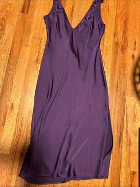 Purple silk like dress